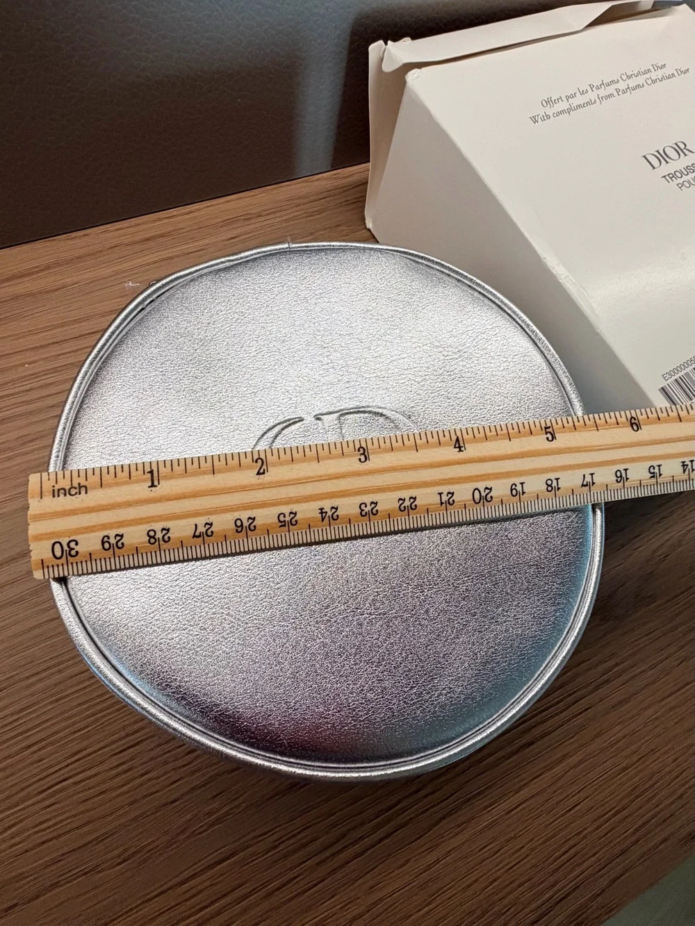 Dior GWP Silver Round Makeup Pouch Vanity Case 2025 Limited Edition